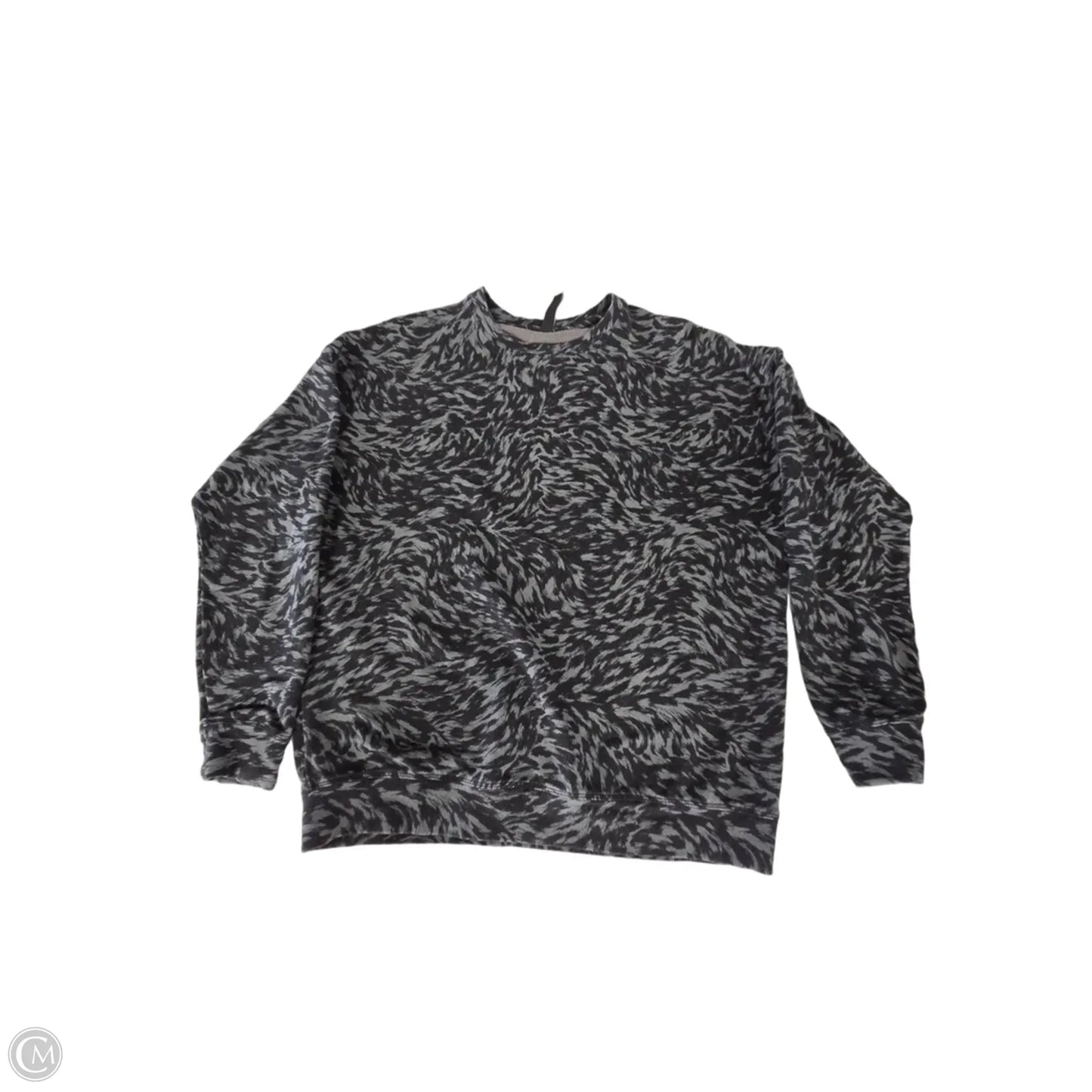 Top Long Sleeve By Athleta In Black & Grey, Size: S