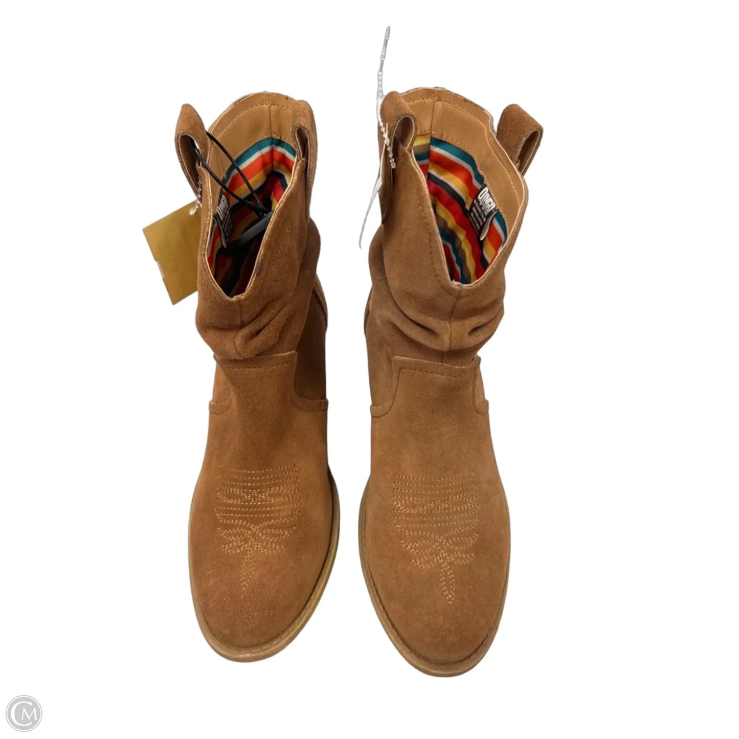 Boots Mid-calf Heels By Dingo In Tan, Size: 9.5