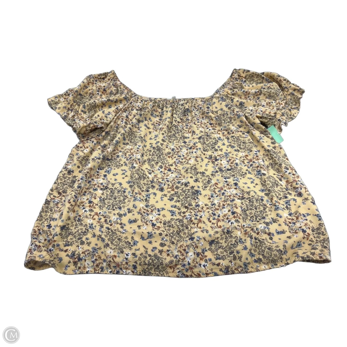 Top Short Sleeve By Maurices In Yellow, Size: Xxl