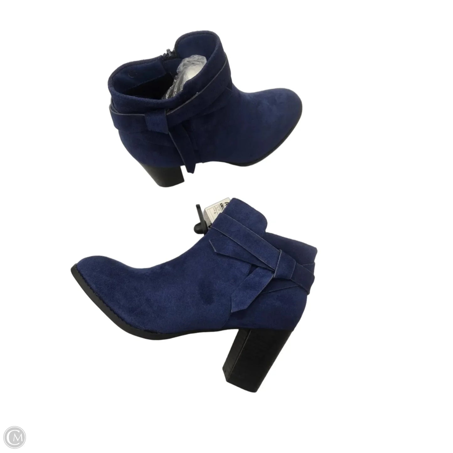 Boots Ankle Heels By Cme In Blue, Size: 8