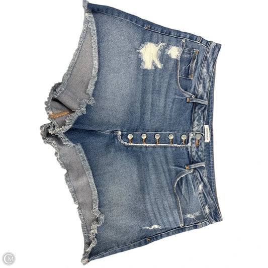 Shorts By Good American In Blue Denim, Size: 20