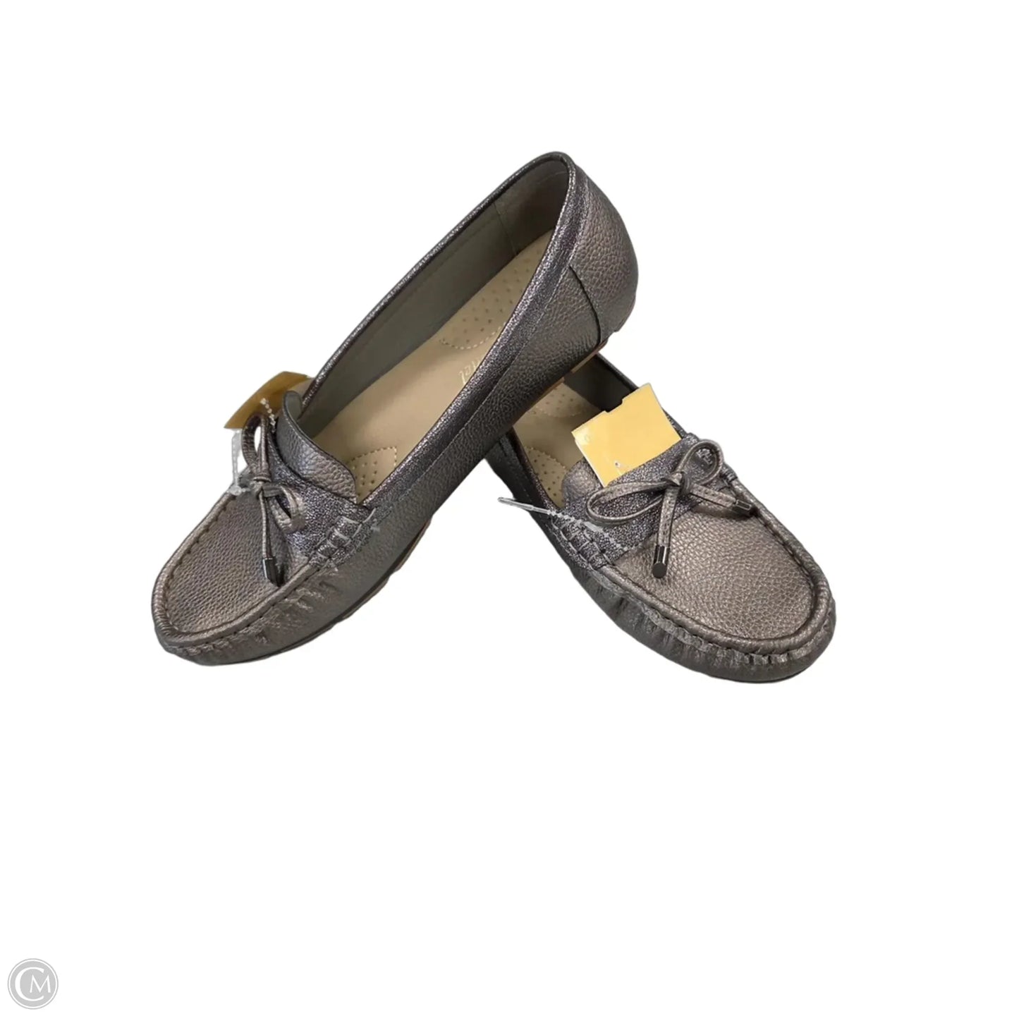 Shoes Flats By Cmf In Silver & Tan, Size: 8