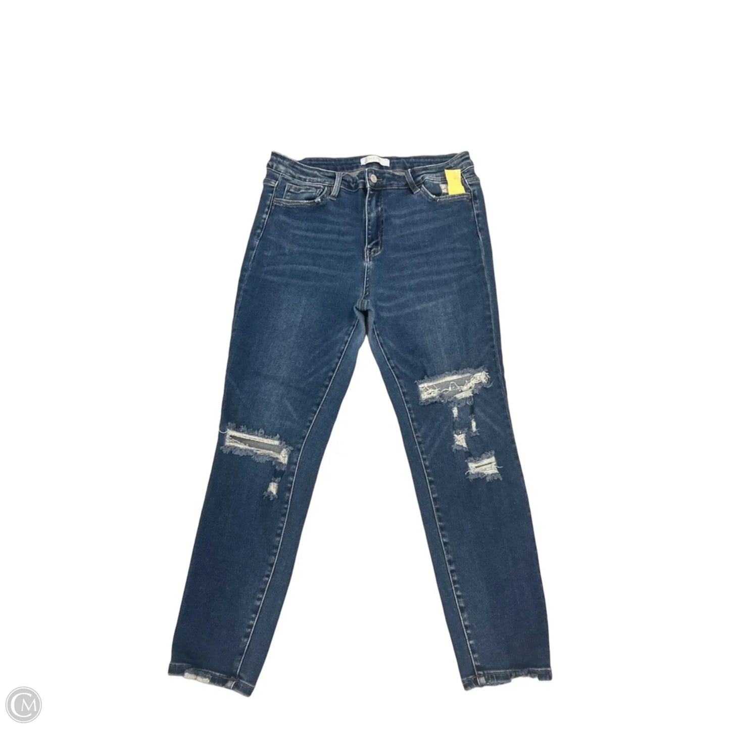 Jeans Straight By Veveret In Blue Denim, Size: 12