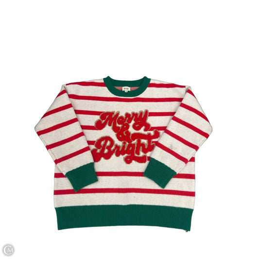 Sweater By Bibi In Green & Red, Size: Xl