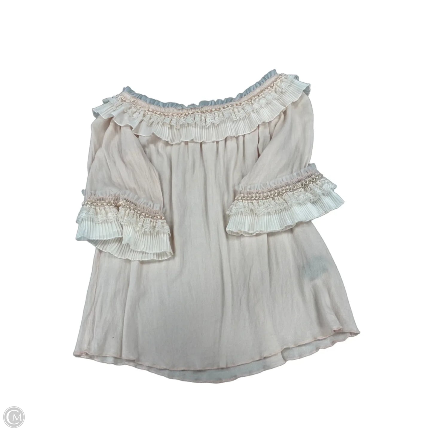Top Short Sleeve By Pol In Peach, Size: M