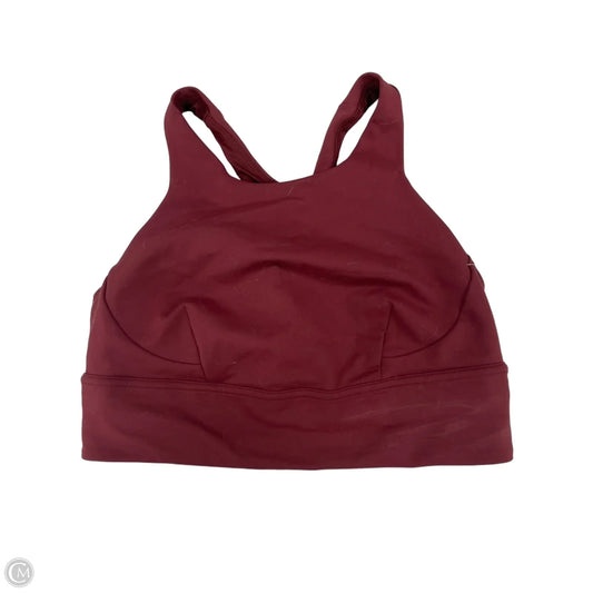 Athletic Bra By Lululemon In Red, Size: 10