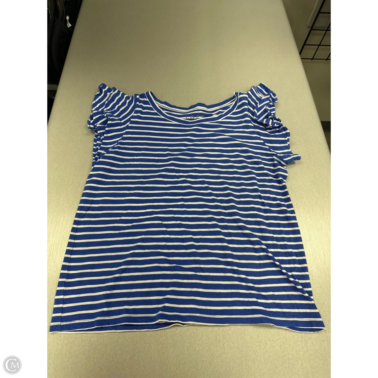 Top Short Sleeve By Loft In Blue, Size: M