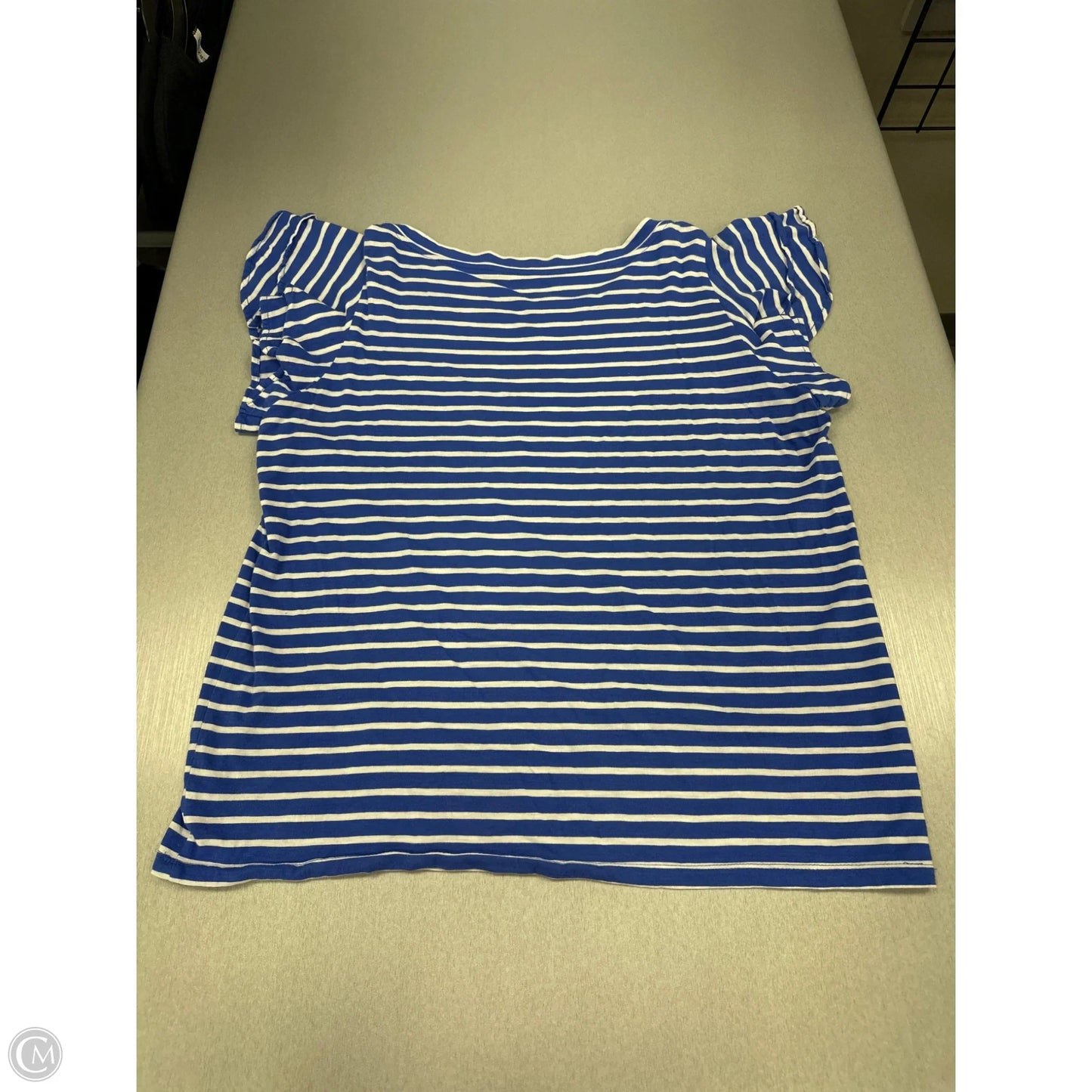 Top Short Sleeve By Loft In Blue, Size: M