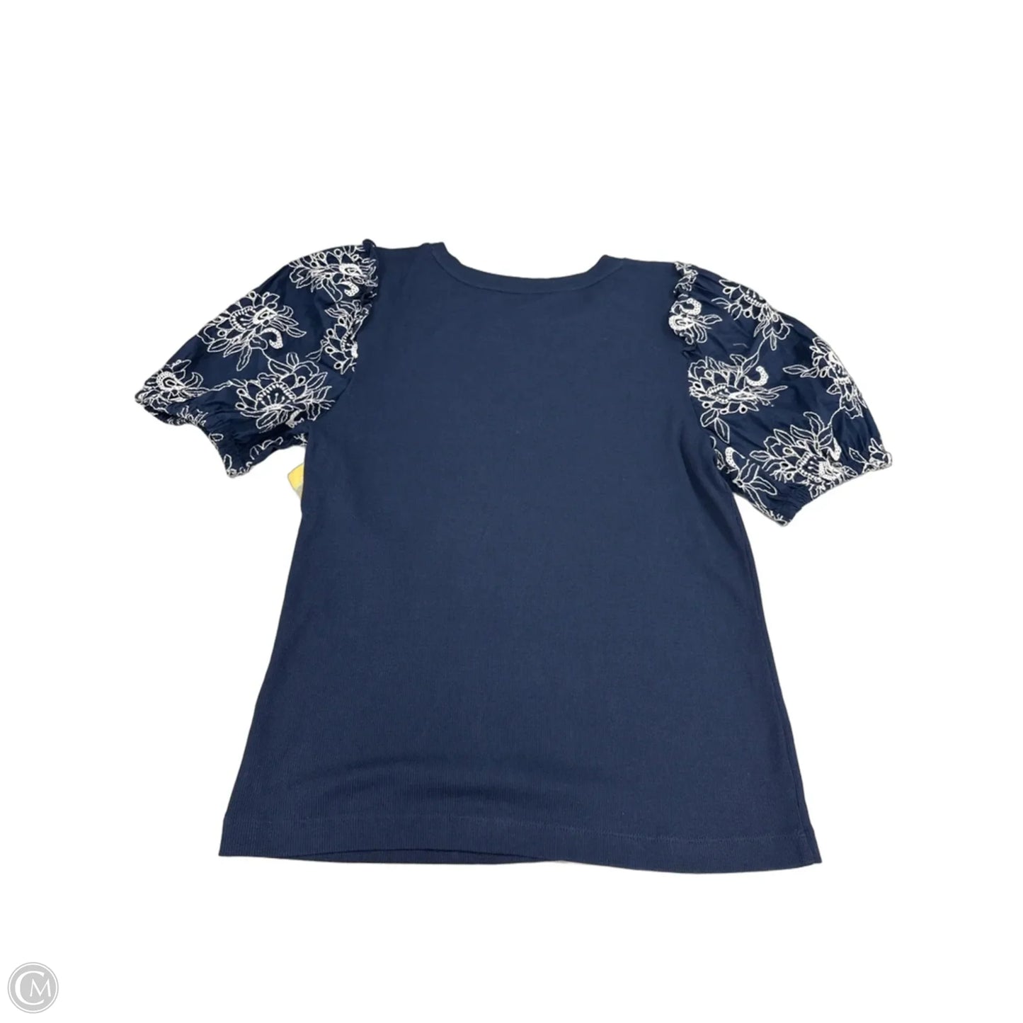 Top Short Sleeve By Loft In Navy, Size: L