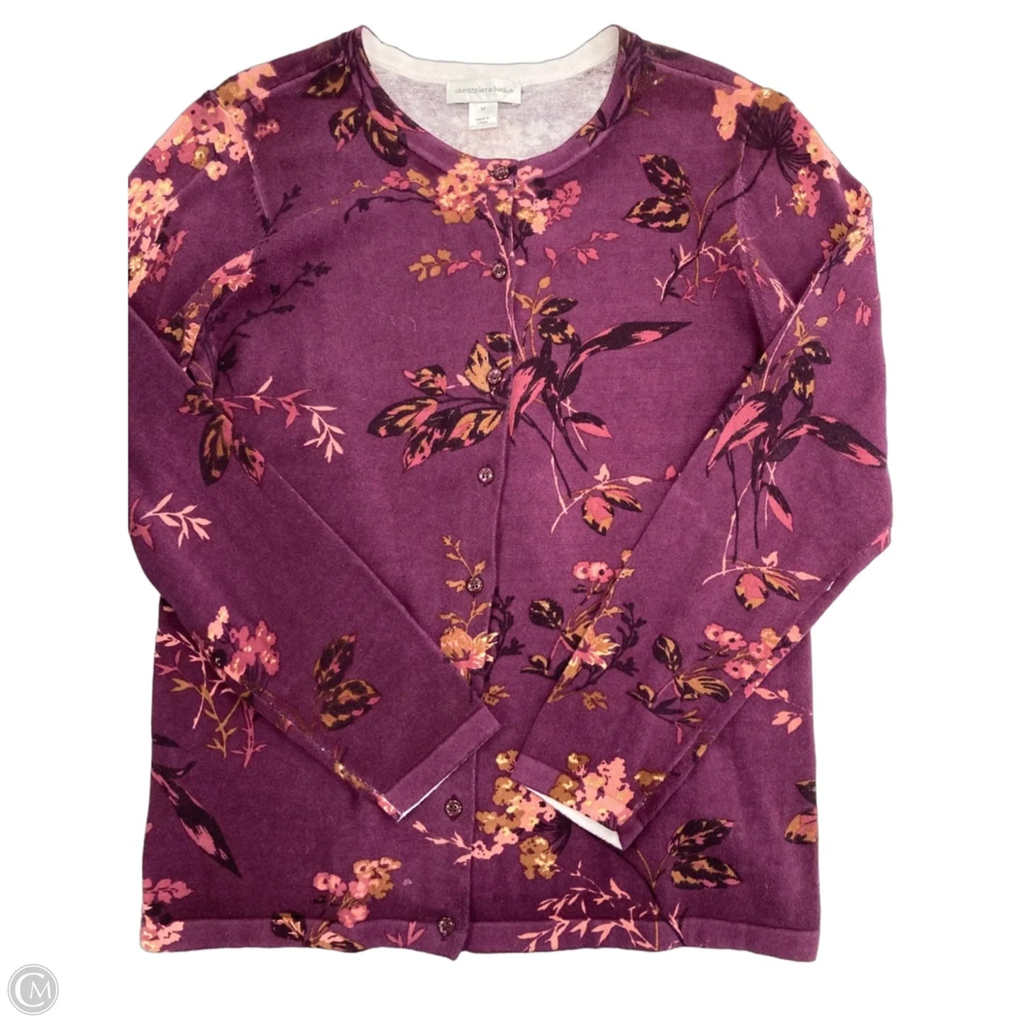 Top Long Sleeve By Christopher And Banks In Purple, Size: M