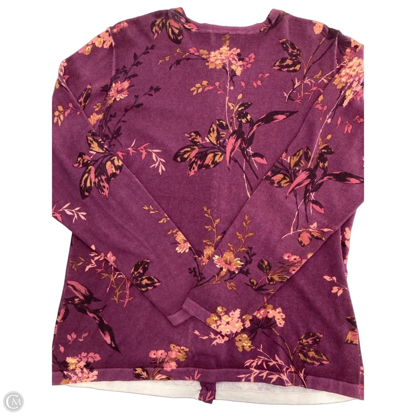 Top Long Sleeve By Christopher And Banks In Purple, Size: M