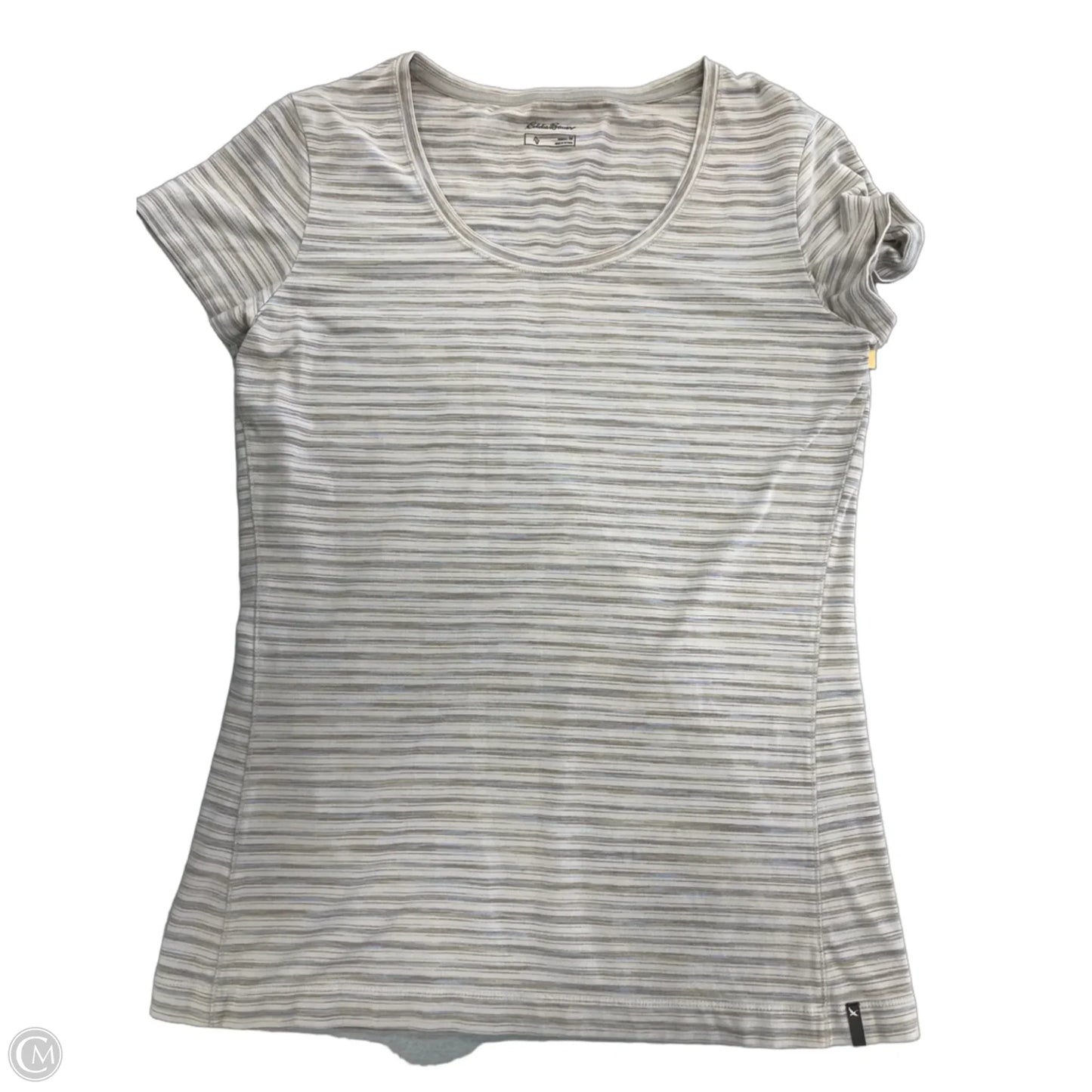 Top Short Sleeve By Eddie Bauer In Striped Pattern, Size: M