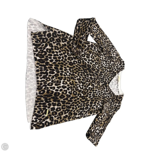 Top Long Sleeve By Michael By Michael Kors In Animal Print, Size: S