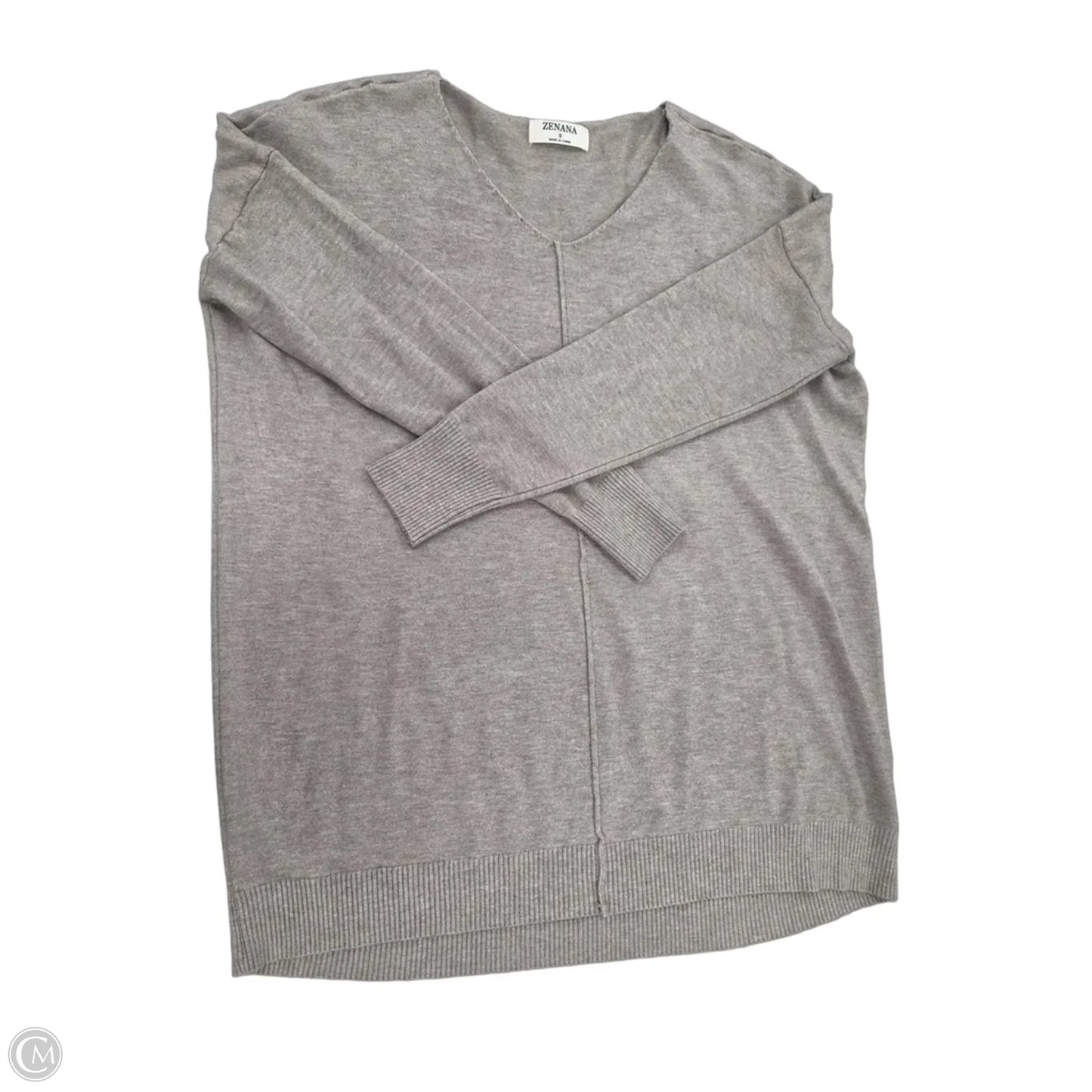 Top Long Sleeve By Zenana In Beige, Size: S