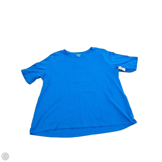 Top Short Sleeve By L.l. Bean In Blue, Size: 3x
