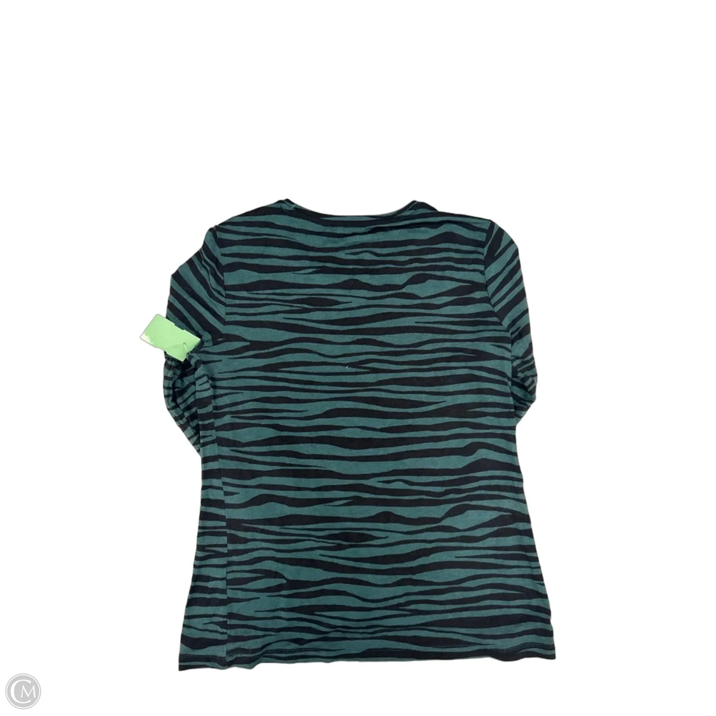 Top Long Sleeve By Nine West In Zebra Print, Size: Xs