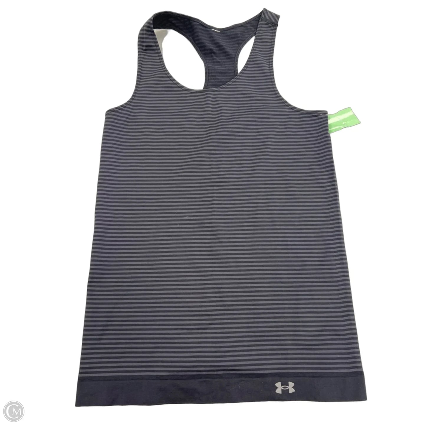 Athletic Tank Top By Under Armour In Black & Grey, Size: M