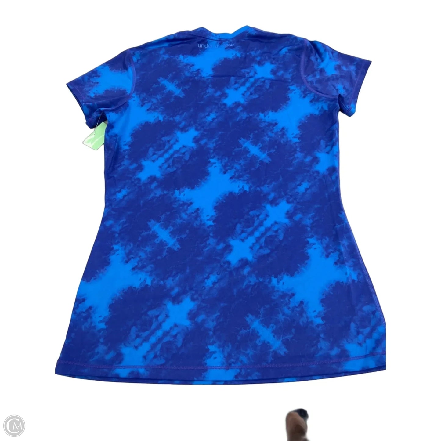 Athletic Top Short Sleeve By Under Armour In Blue, Size: S
