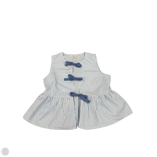 Top Sleeveless By Main Strip In Blue, Size: S