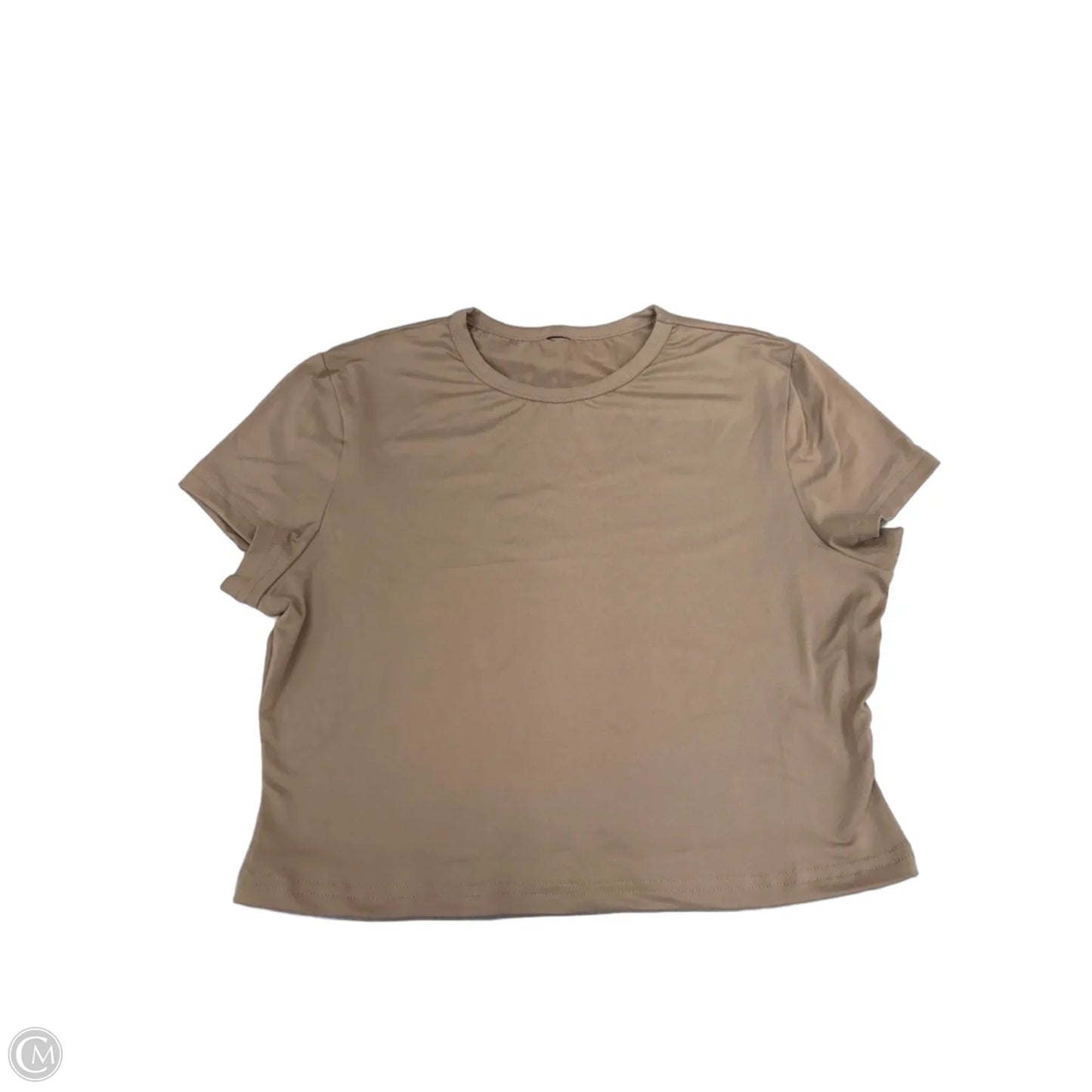 Top Short Sleeve By Cmf In Tan, Size: Xl