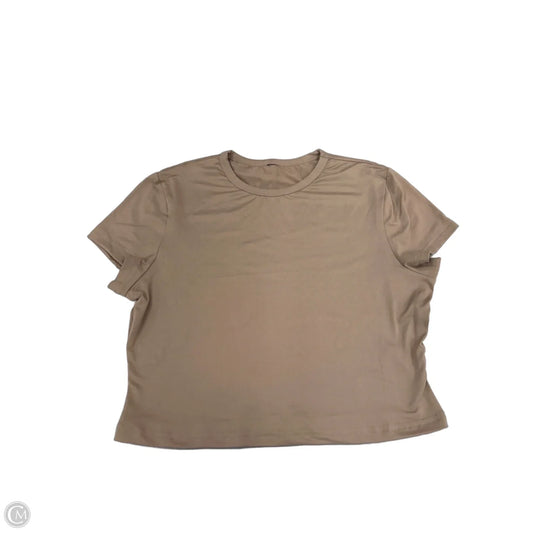 Top Short Sleeve By Cmf In Tan, Size: Xl