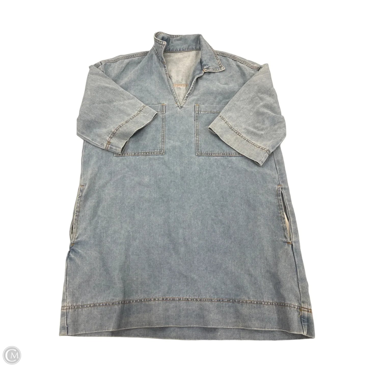 Dress Casual Short By Cme In Blue Denim, Size: L