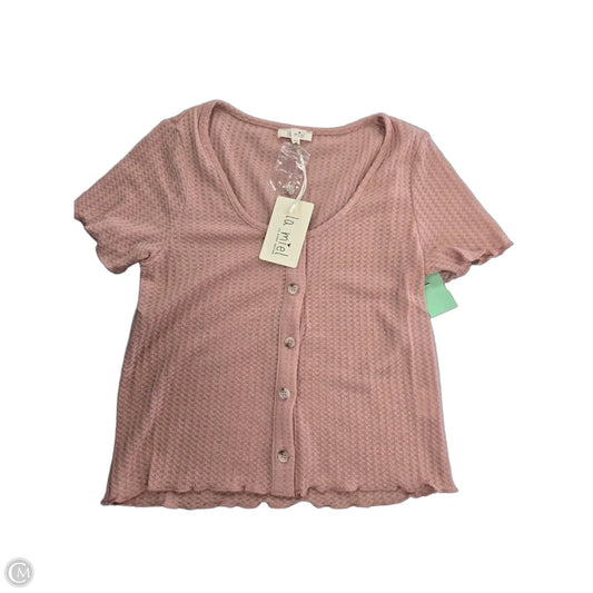 Top Short Sleeve By La Miel In Pink, Size: M