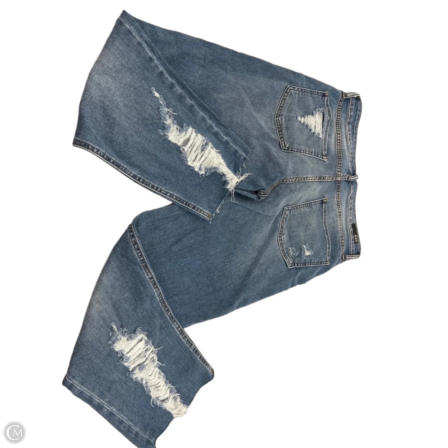 Jeans Cropped By Kut In Blue Denim, Size: 8