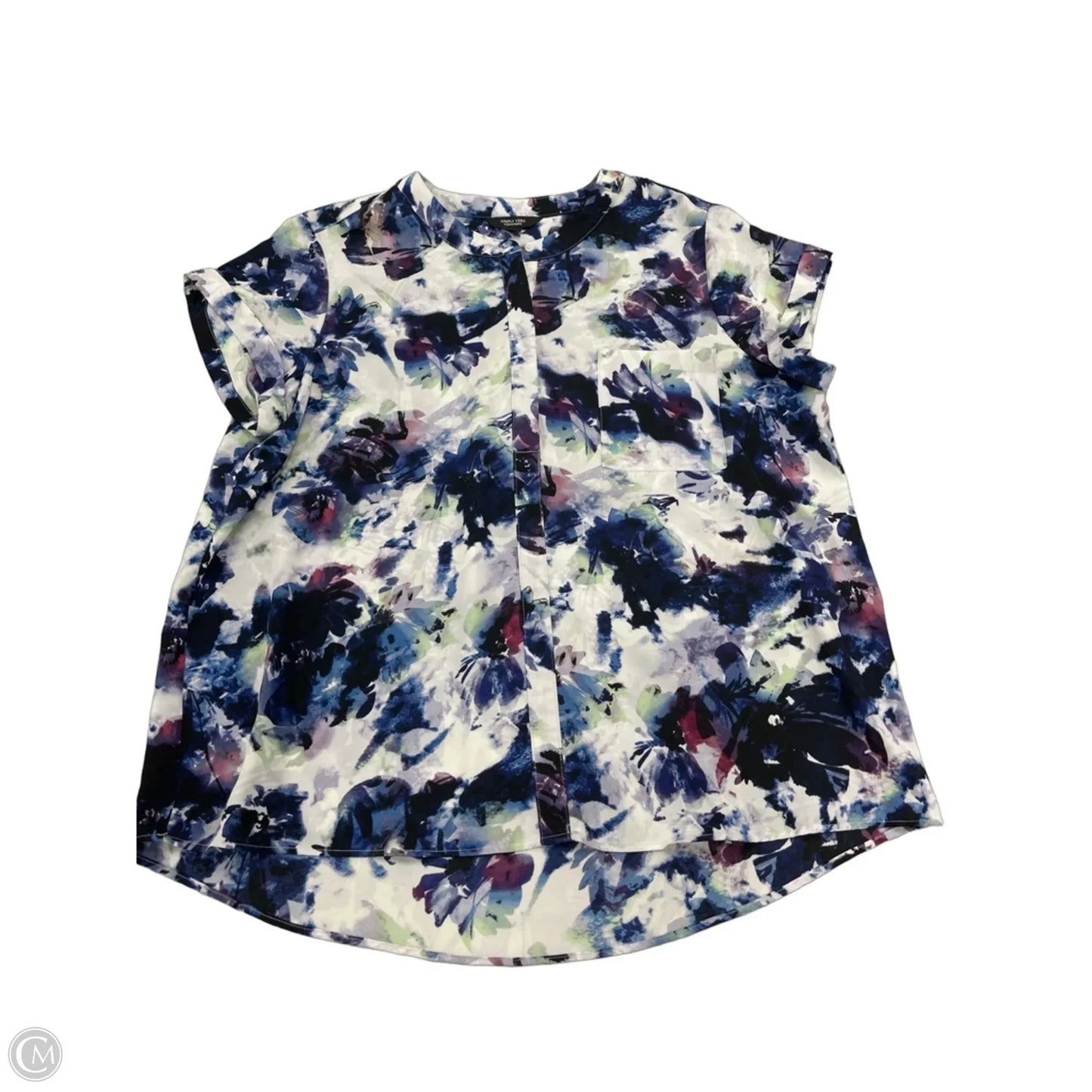 Top Short Sleeve By Simply Vera In Floral Print, Size: Xlp