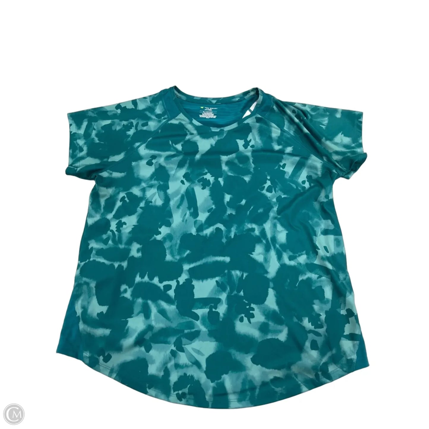 Athletic Top Short Sleeve By Tek Gear In Teal, Size: Xl