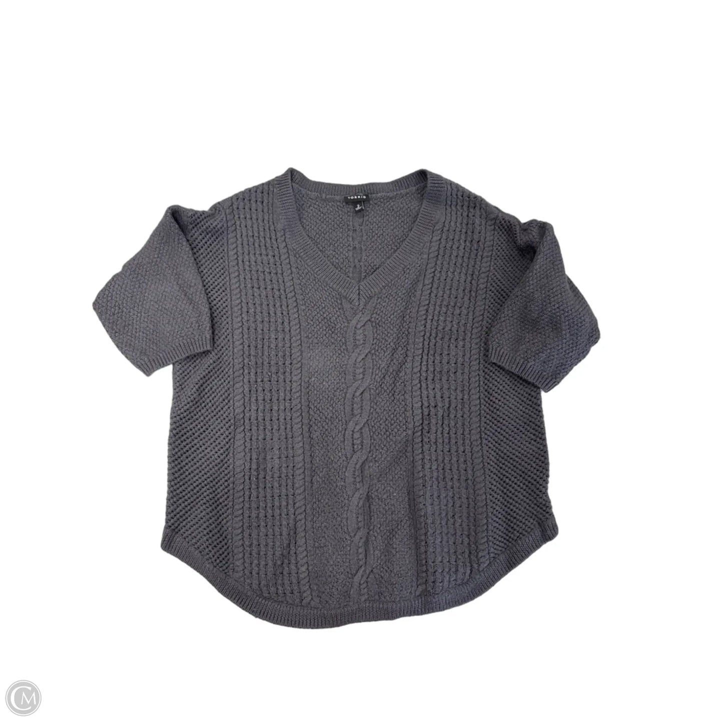 Top Short Sleeve By Torrid In Grey, Size: 2x