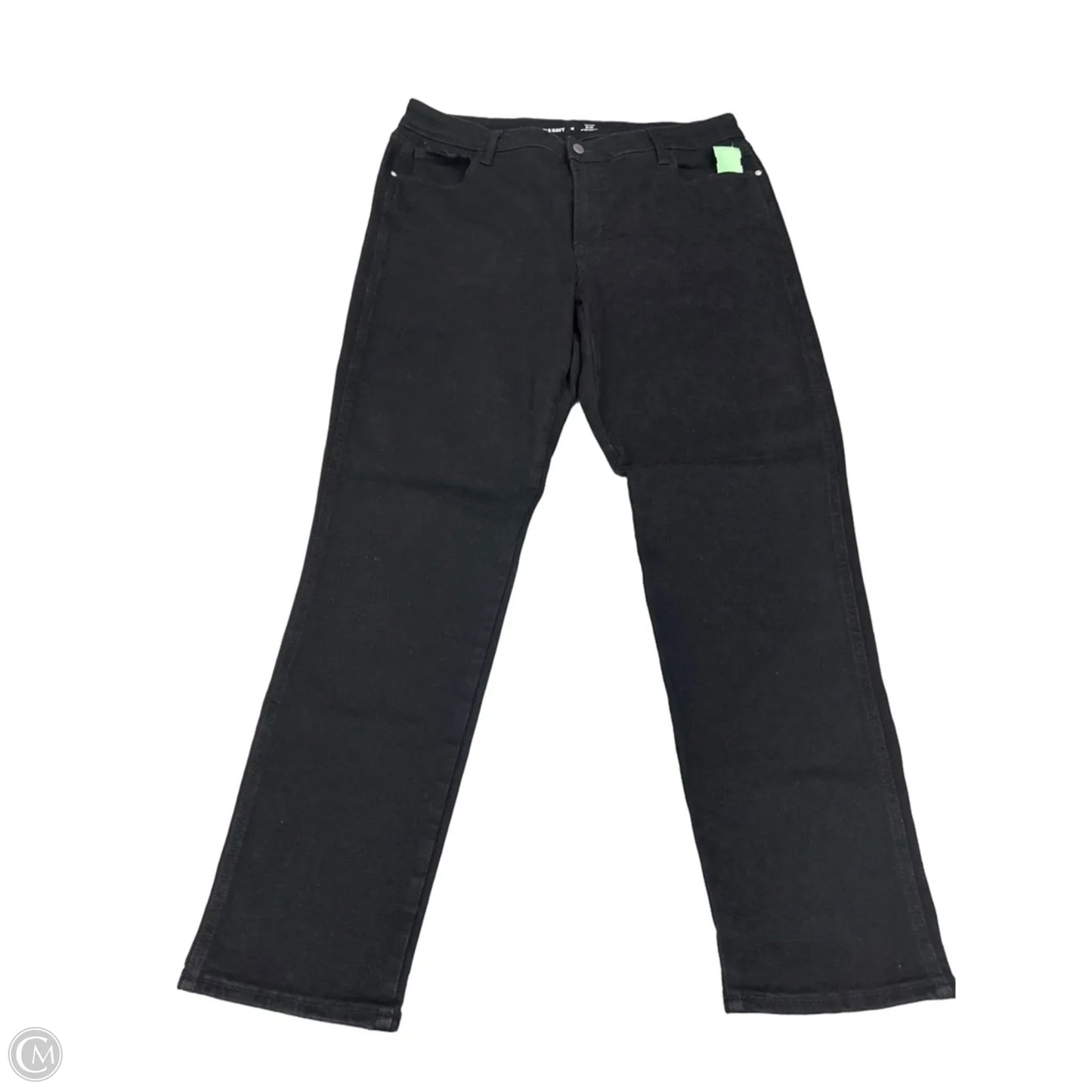 Jeans Straight By Old Navy In Black Denim, Size: 18