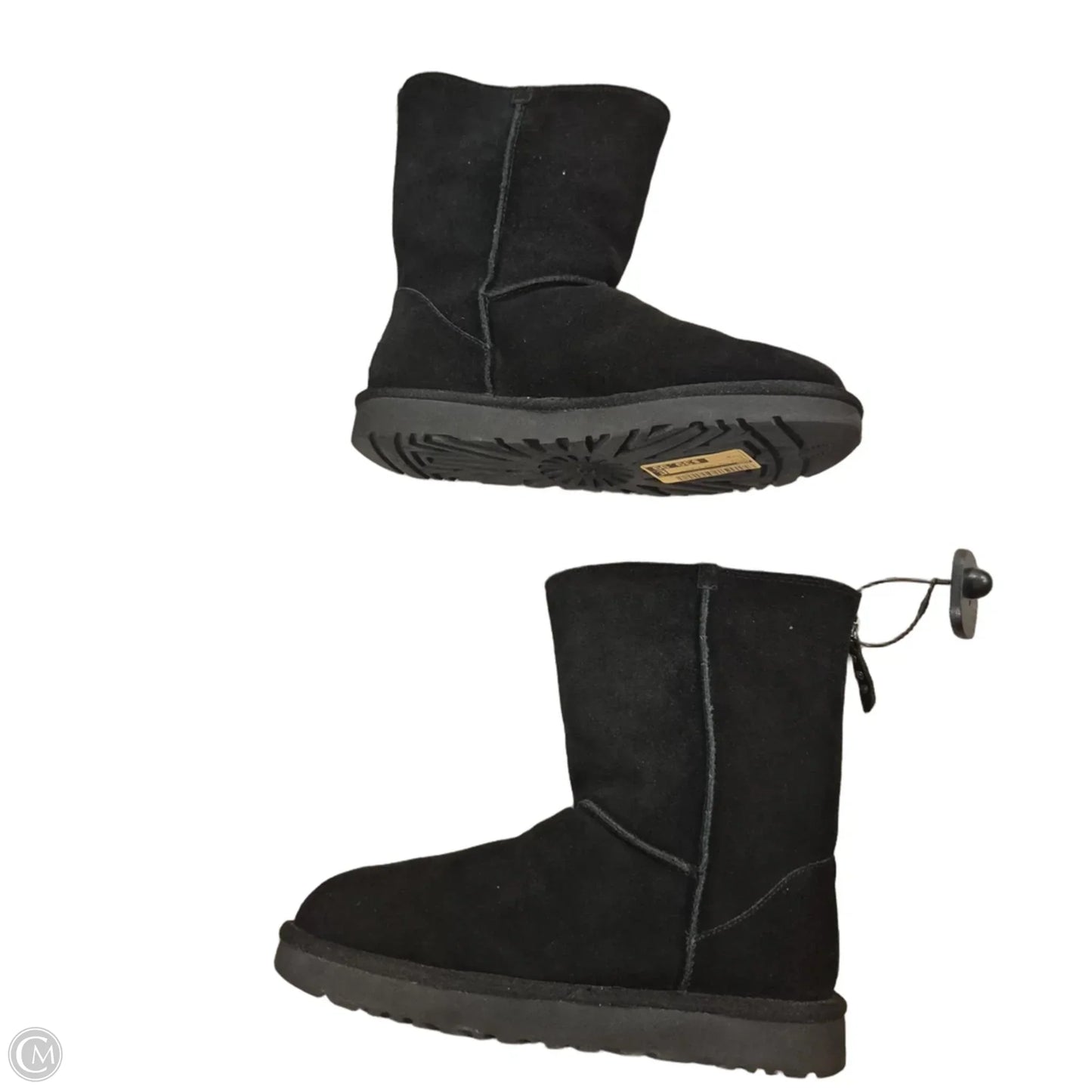 Boots Mid-calf Flats By Ugg In Black, Size: 8