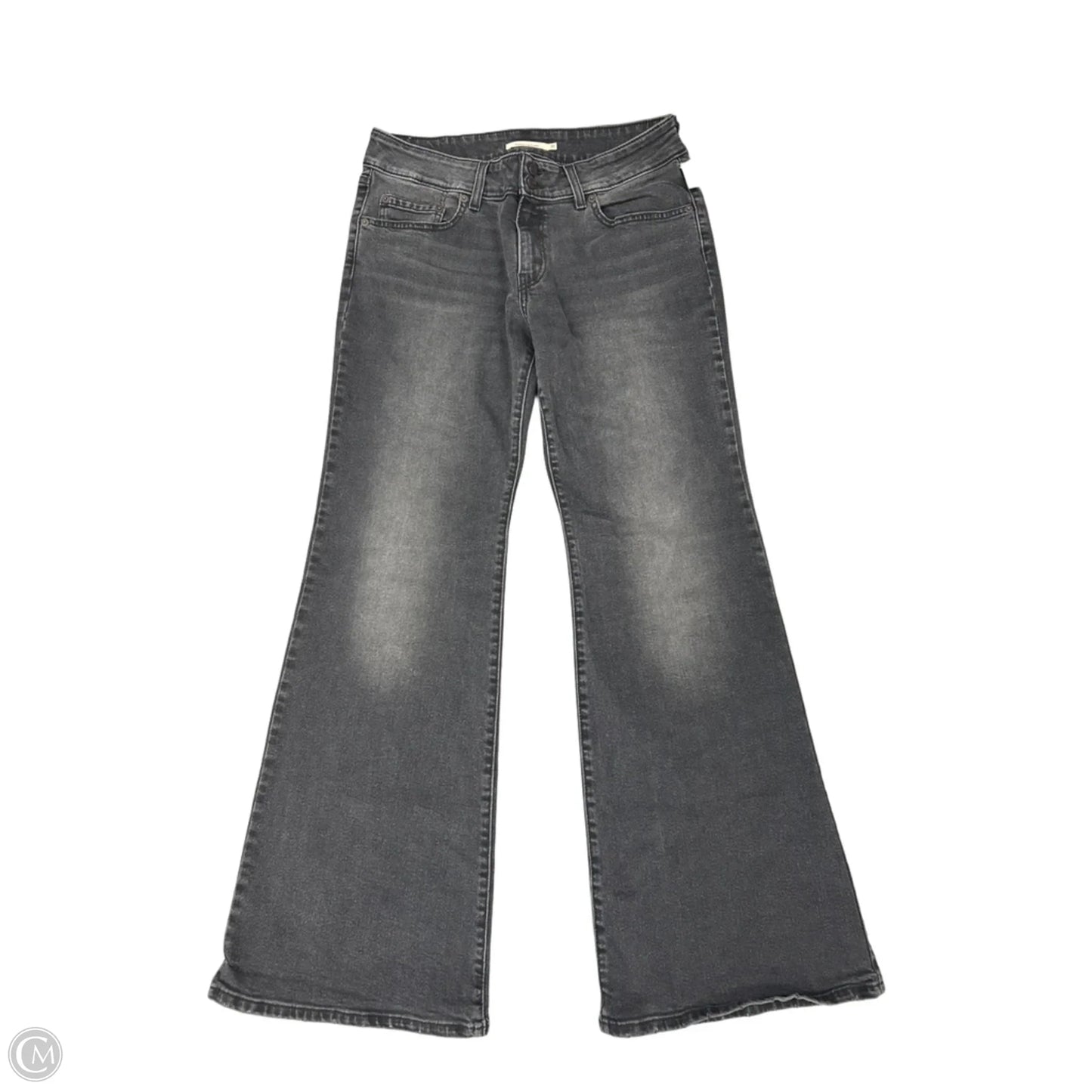 Jeans Flared By Levis In Black Denim, Size: 12