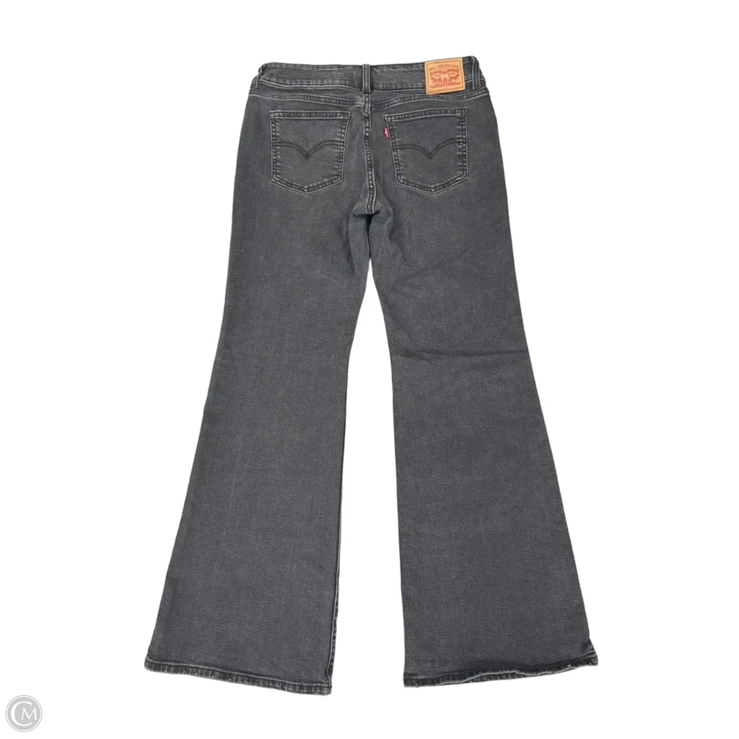 Jeans Flared By Levis In Black Denim, Size: 12