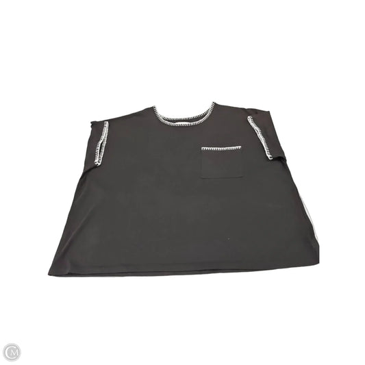 Top Short Sleeve By Cj Banks In Black, Size: 3x