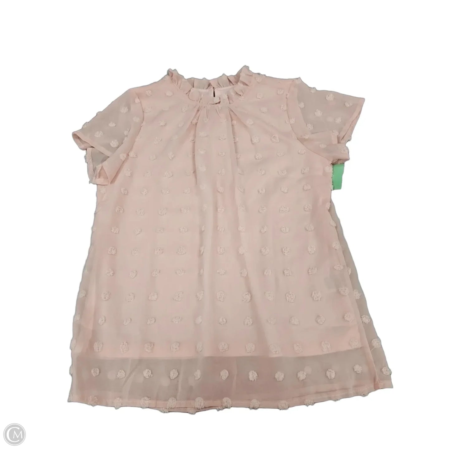 Top Short Sleeve By Shein In Pink, Size: S