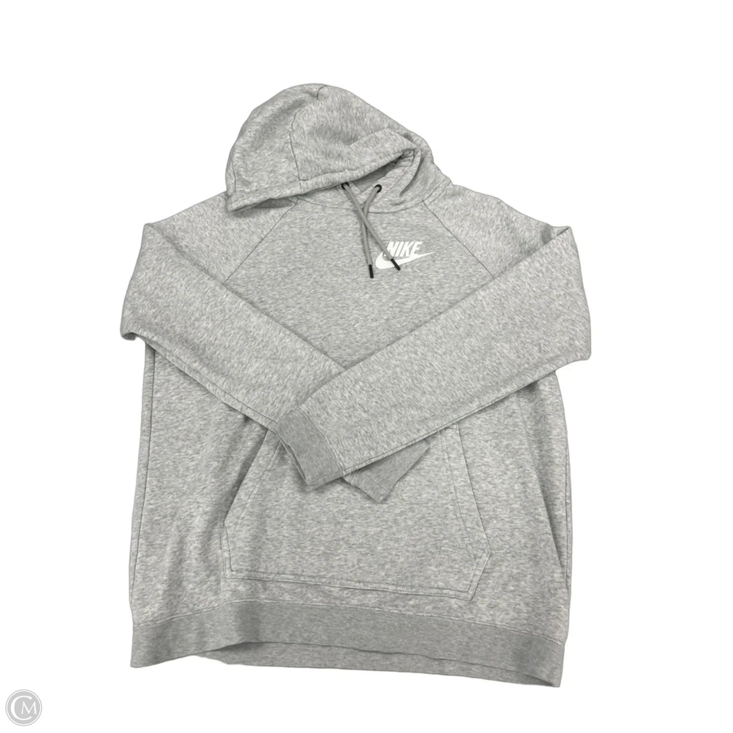 Sweatshirt Hoodie By Nike In Grey, Size: L