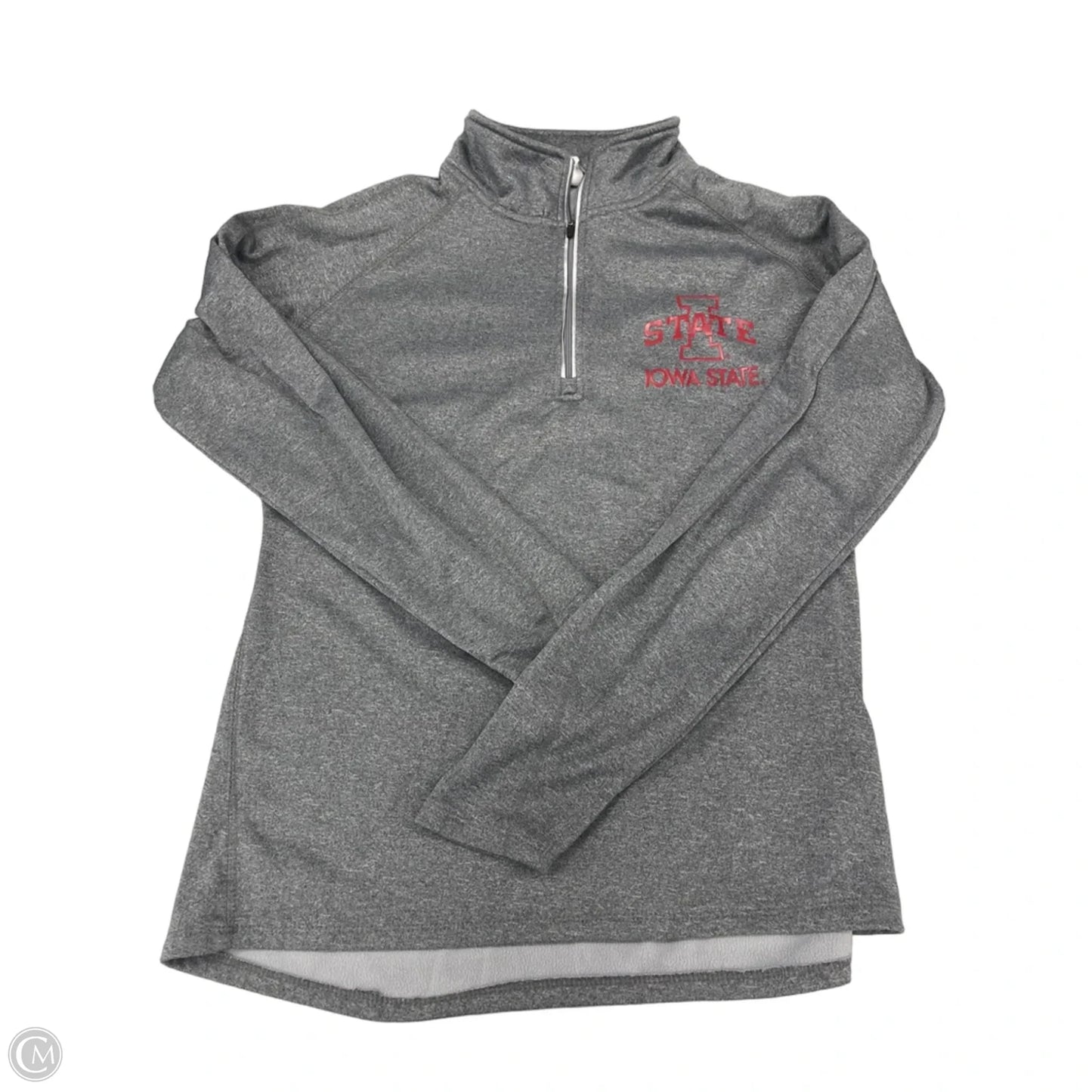 Athletic Top Long Sleeve Collar By Cmf In Grey, Size: Xl