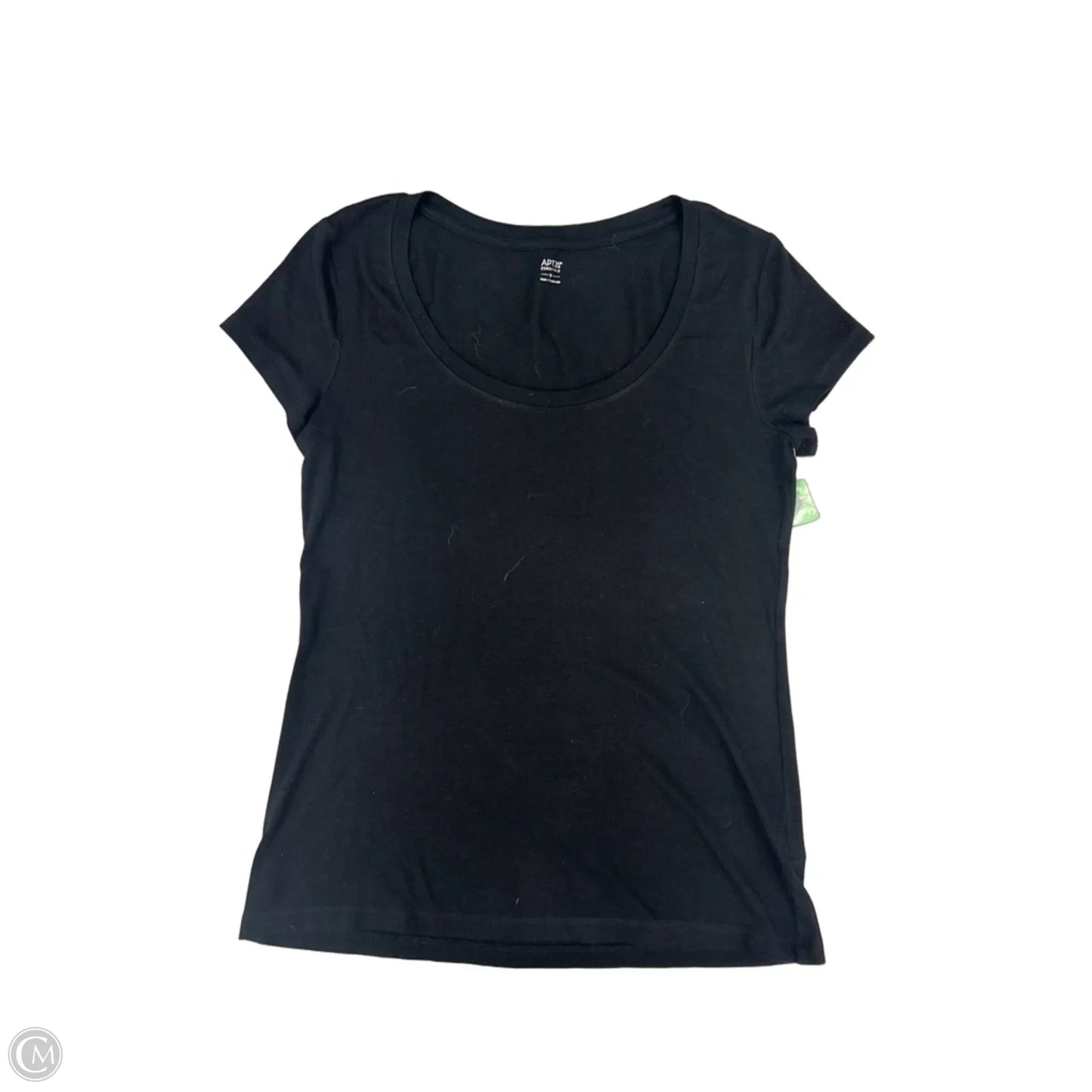 Top Short Sleeve By Apt 9 In Black, Size: M