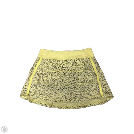Athletic Skort By Lululemon In Yellow, Size: 6