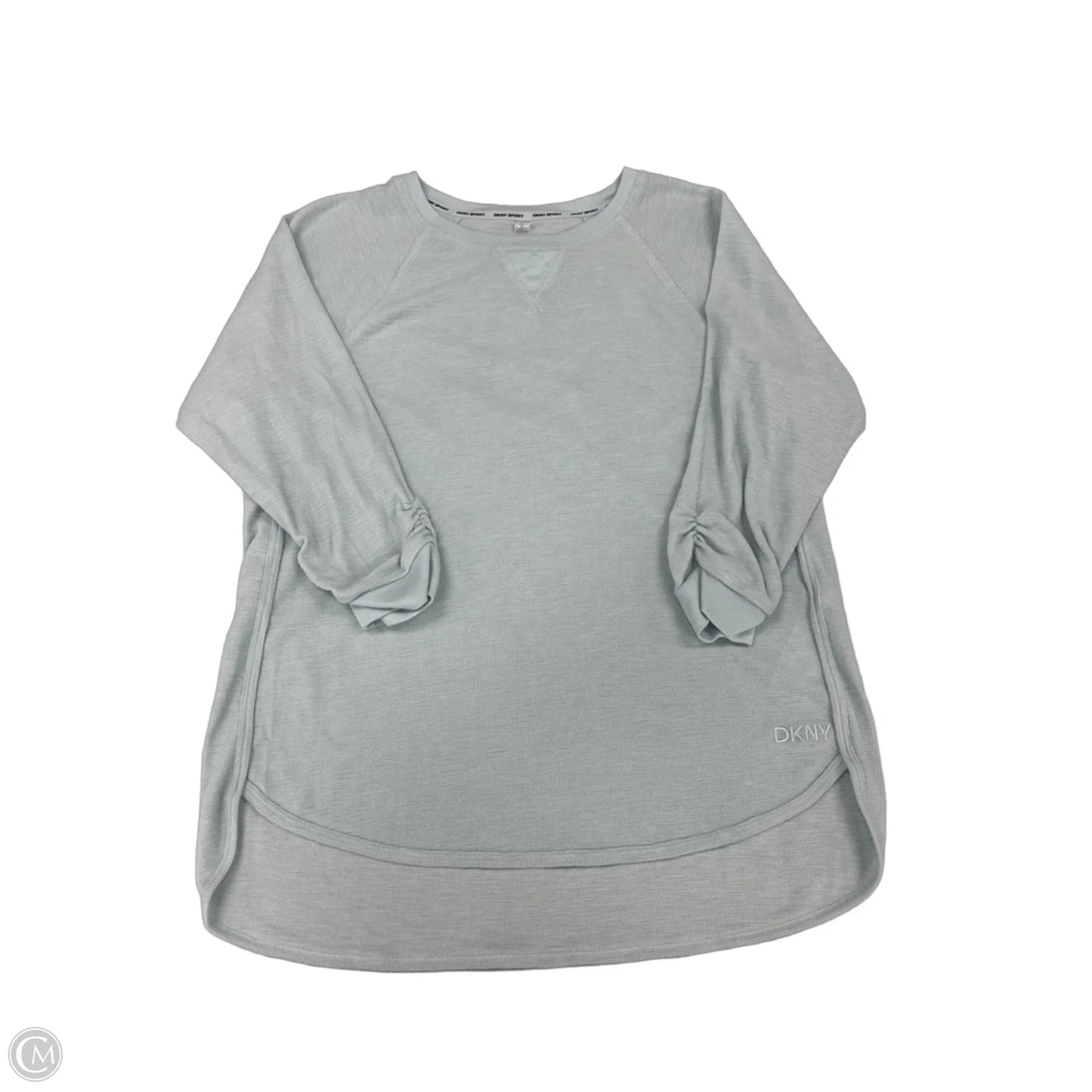 Athletic Top Long Sleeve Crewneck By Dkny In Teal, Size: M