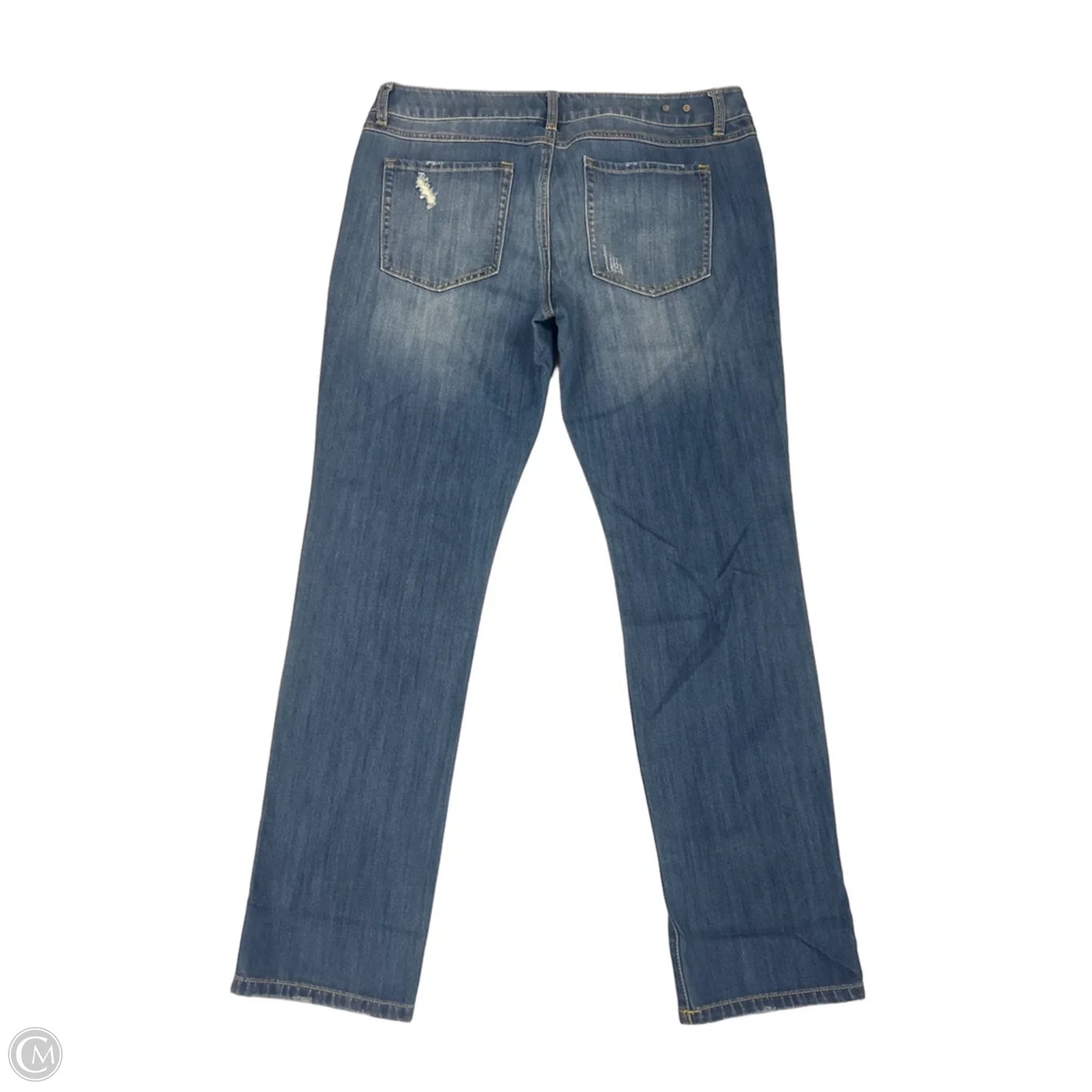 Jeans Boyfriend By Cabi In Blue Denim, Size: 12