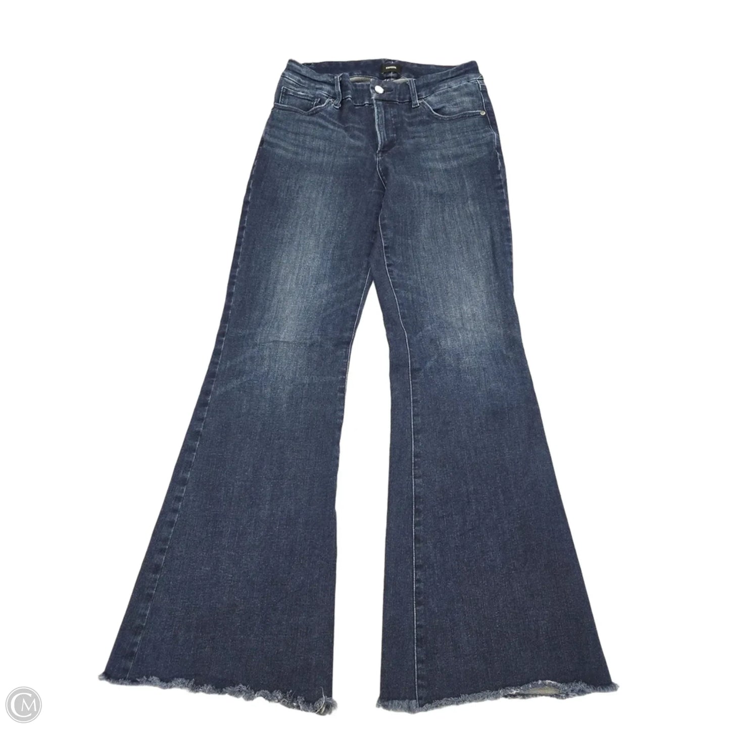 Jeans Flared By Express In Blue Denim, Size: 8