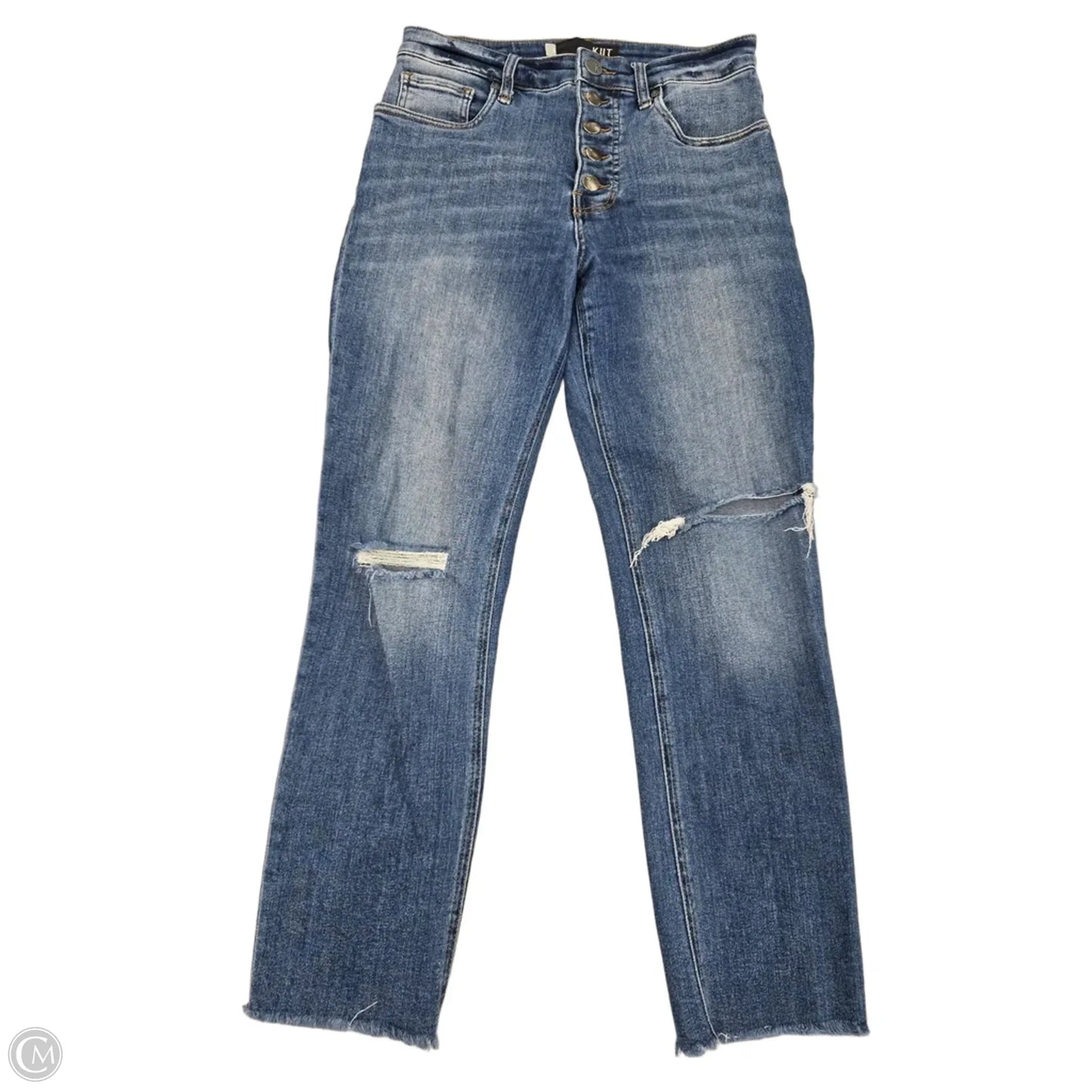 Jeans Straight By Kut In Blue Denim, Size: 6
