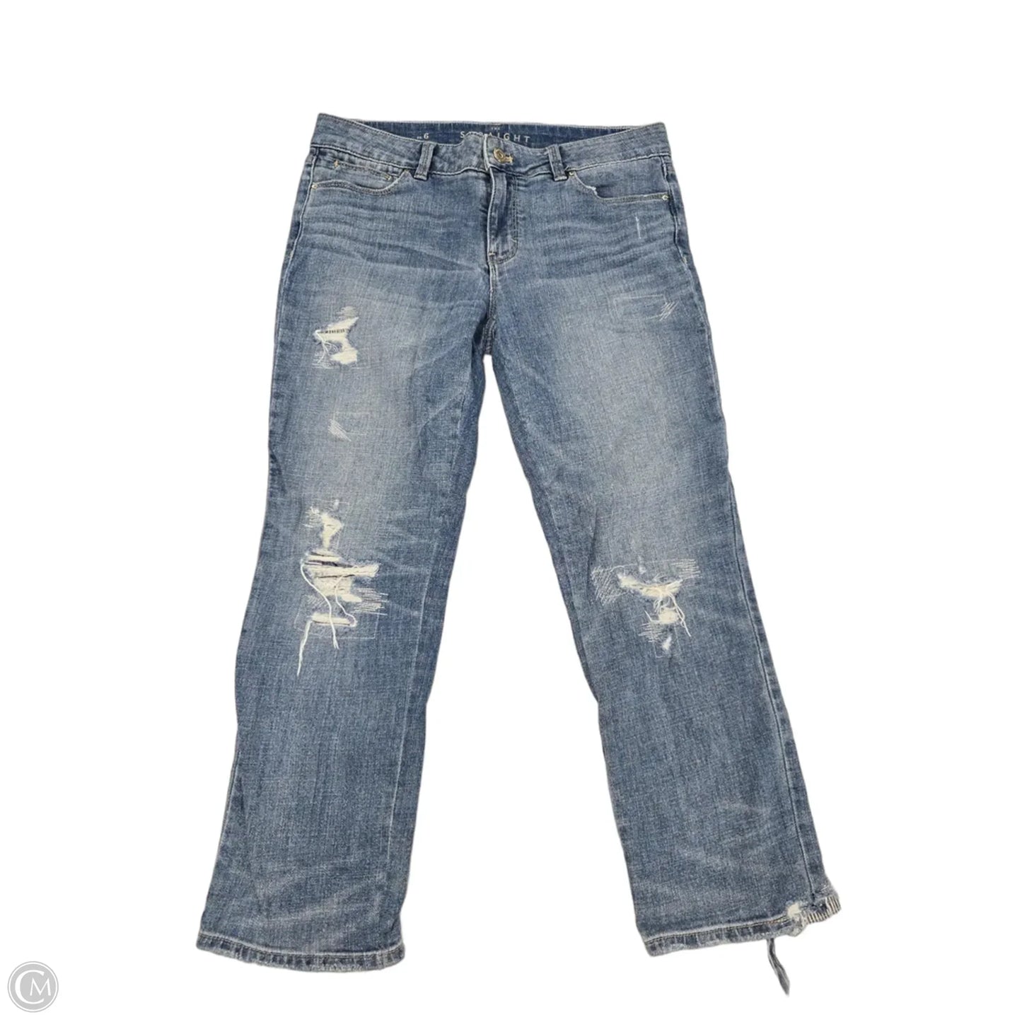 Jeans Straight By White House Black Market In Blue Denim, Size: 6