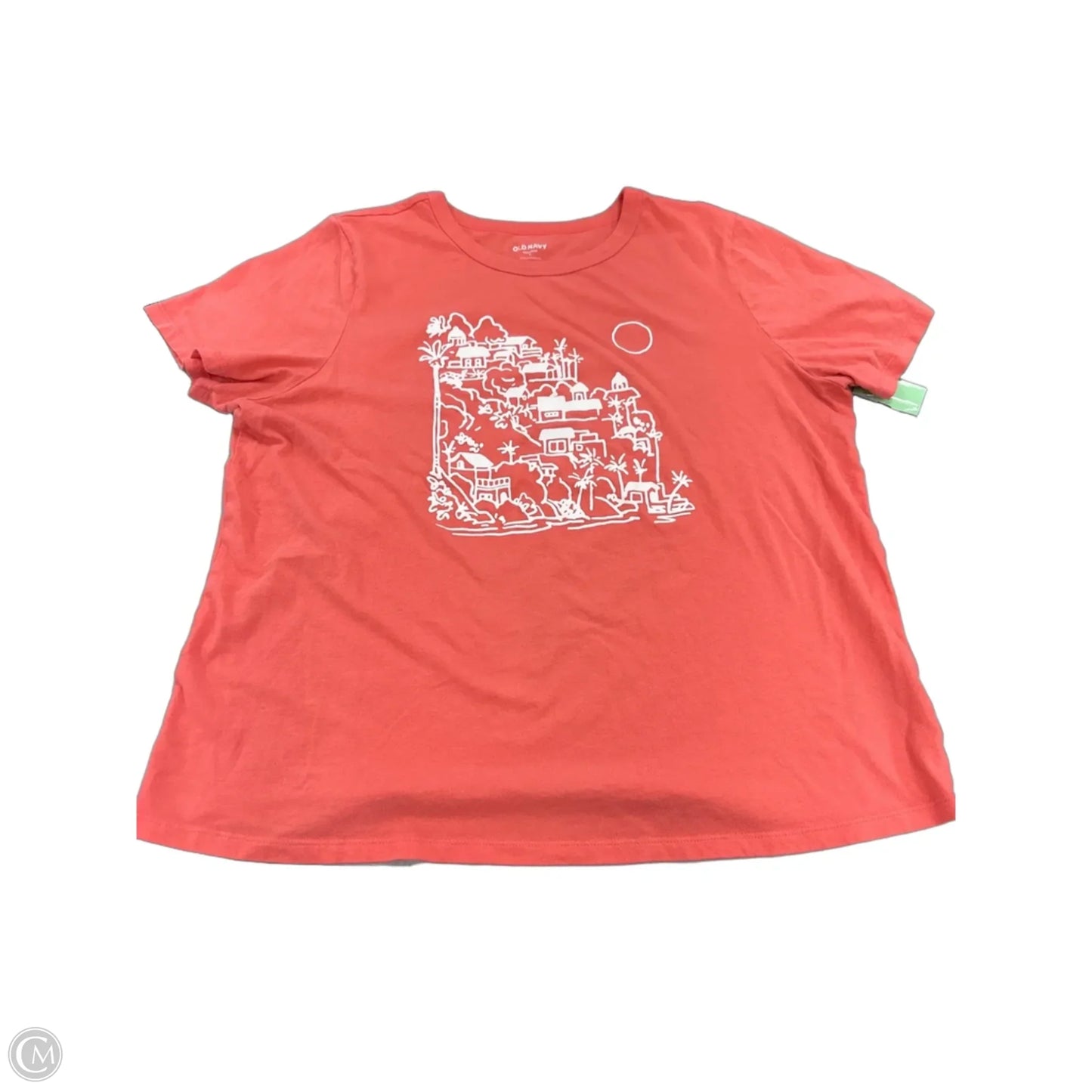 Top Short Sleeve By Old Navy In Coral, Size: L