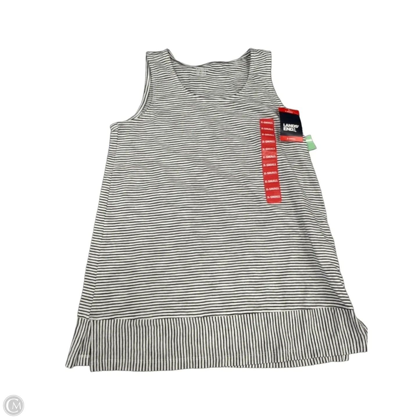 Tank Top By Lands End In Black & White, Size: Xs