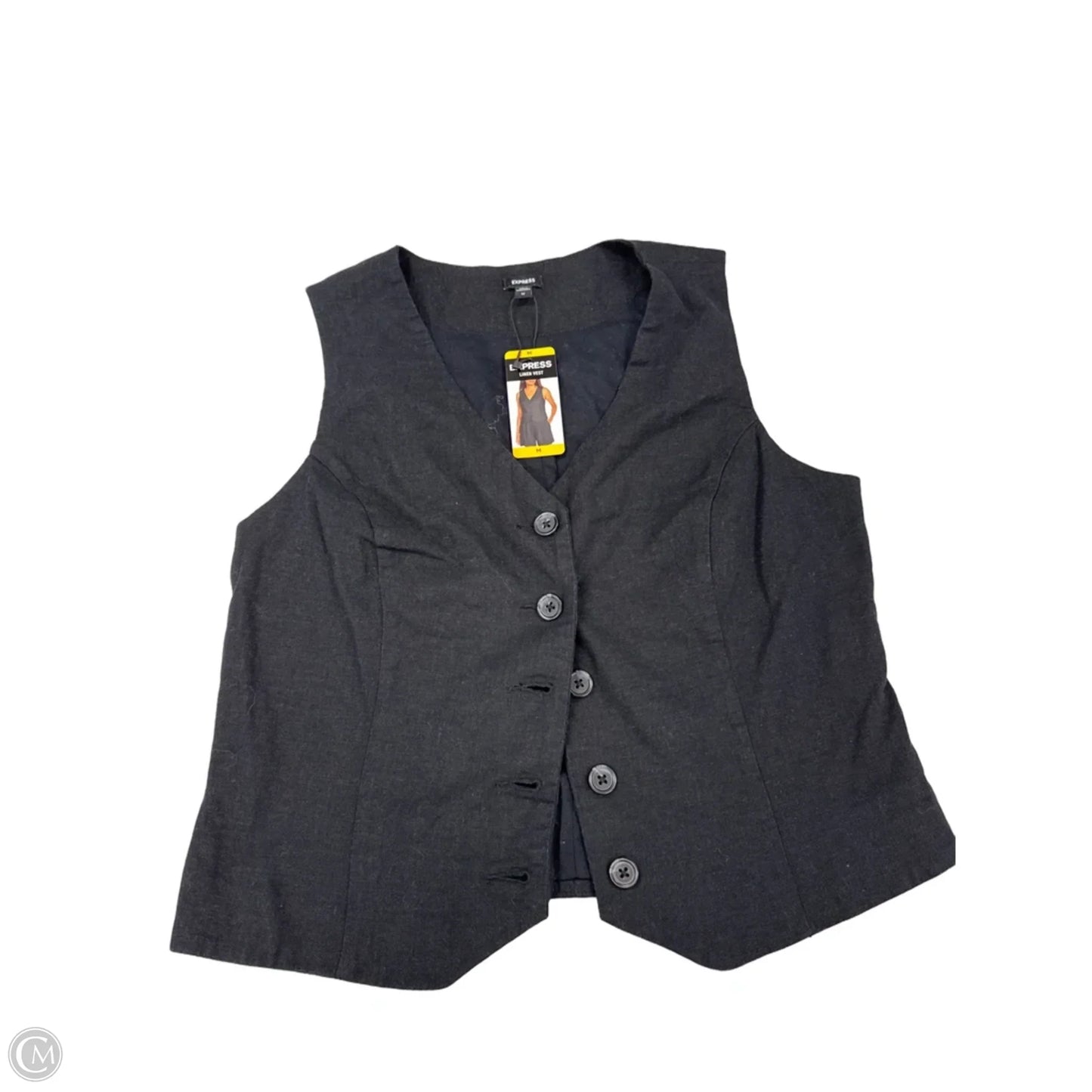Vest Other By Express In Black, Size: M
