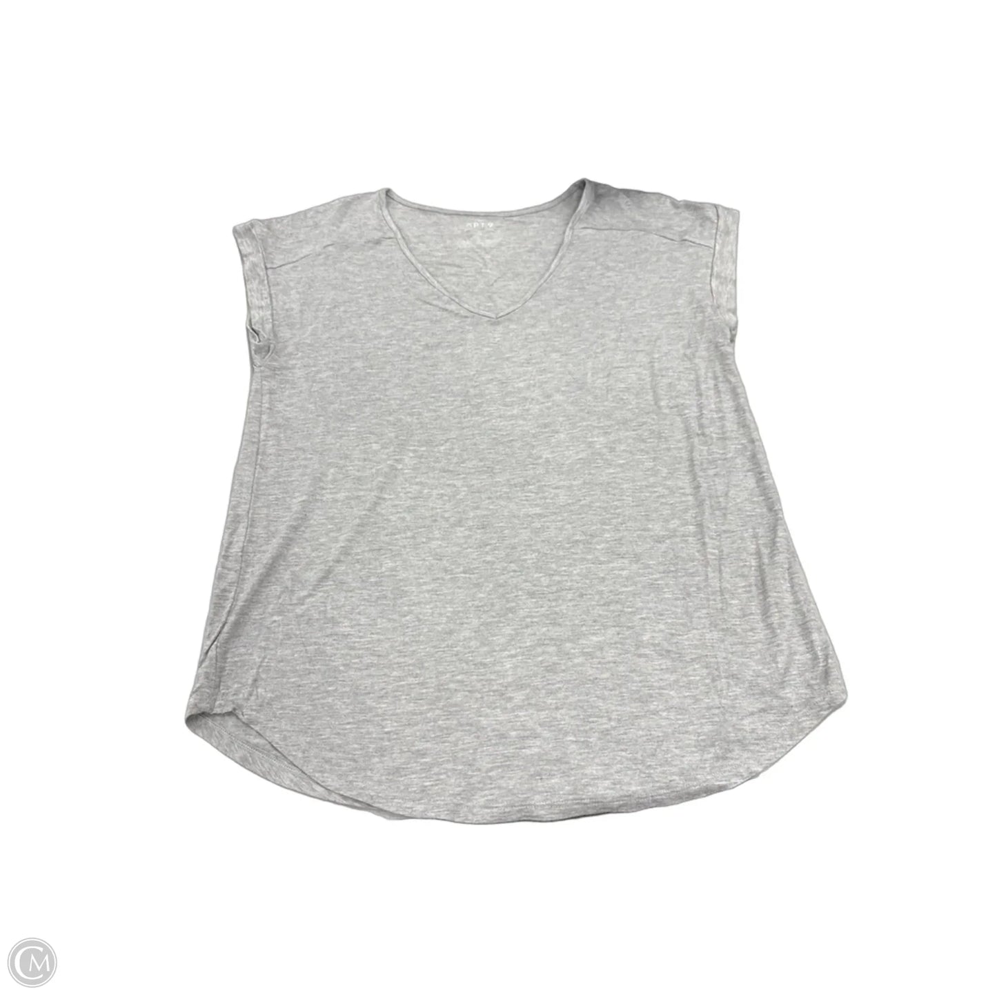 Top Short Sleeve By Apt 9 In Grey, Size: M